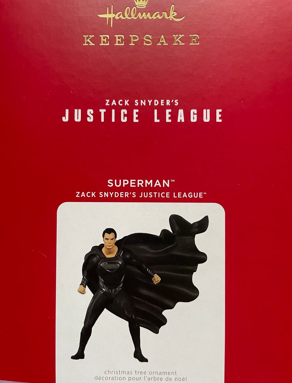 Hallmark Christmas Ornament 2021 DC Comics Zack Snyder Justice League Superman